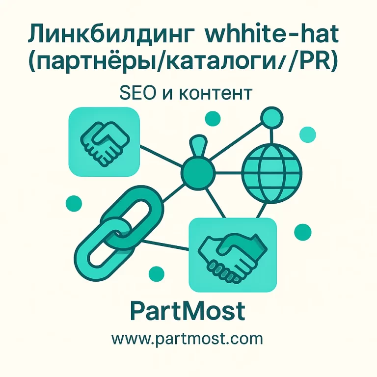 Линкбилдинг white-hat (партнёры/каталоги/PR)
