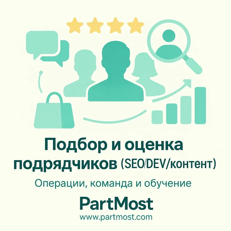 Подбор и оценка подрядчиков (SEO/DEV/контент/маркетинг)