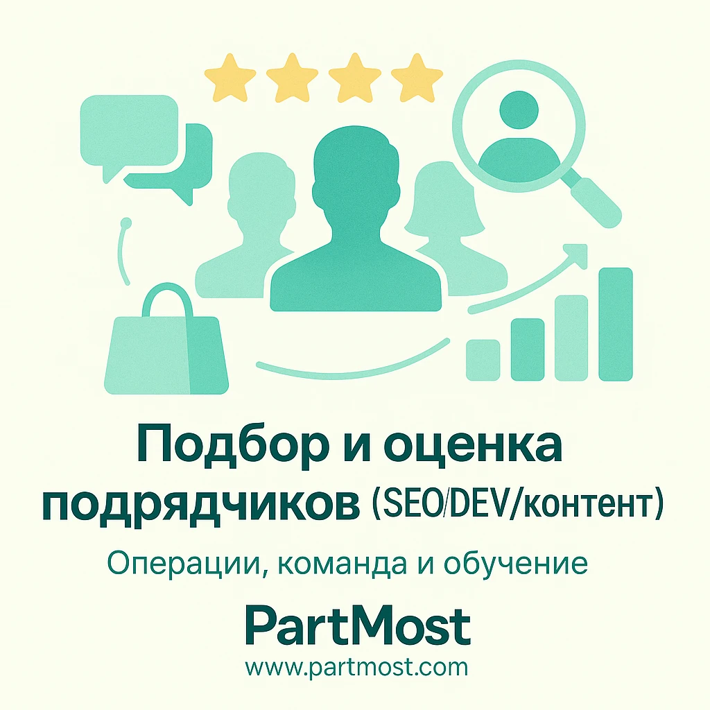 Подбор и оценка подрядчиков (SEO/DEV/контент/маркетинг)