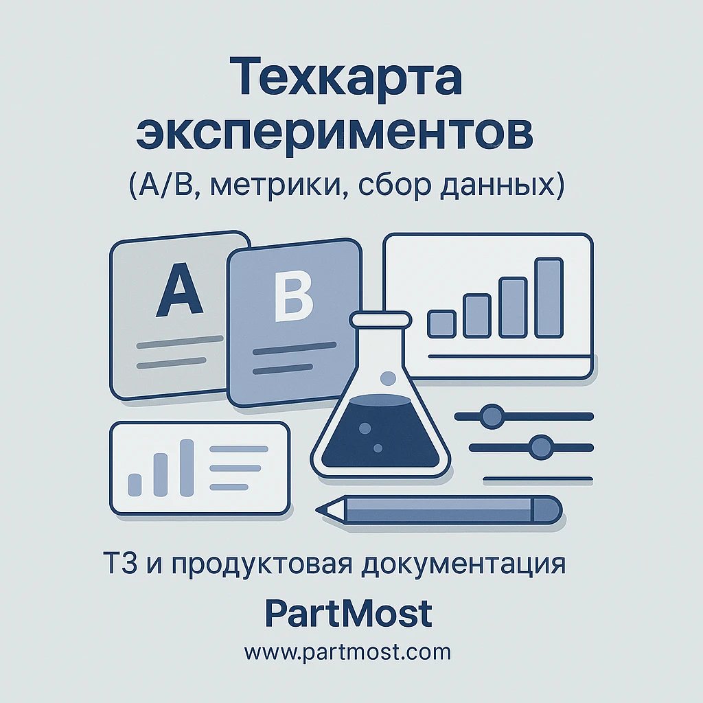 Техкарта экспериментов (A/B, метрики, риски, сбор данных)