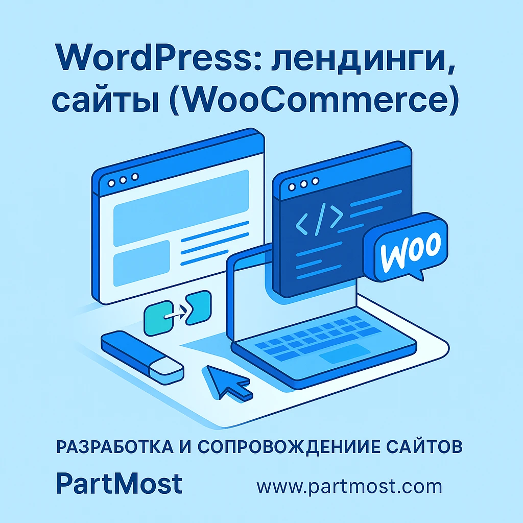 WordPress: лендинги, сайт услуг, корпоративный, магазин (WooCommerce)